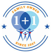 15 years 1+1 Cares logo